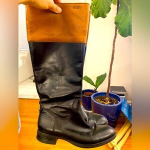 Geox - Brown and Black Knee High riding boots, size 6